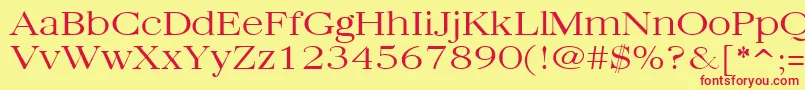 Quantasbroadlight ffy Font – Red Fonts on Yellow Background