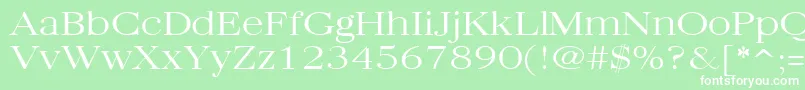 Quantasbroadlight ffy Font – White Fonts on Green Background