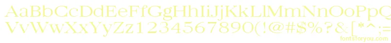 Quantasbroadlight ffy-Schriftart – Gelbe Schriften auf weißem Hintergrund