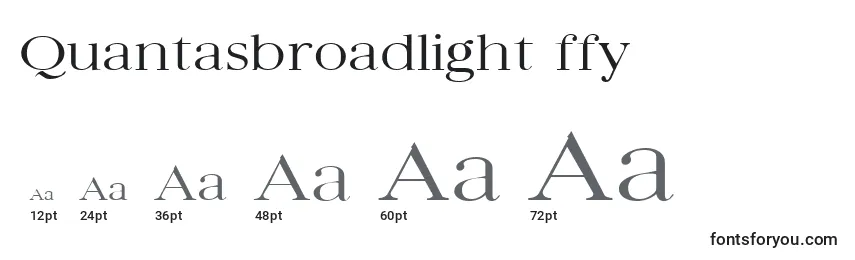 Größen der Schriftart Quantasbroadlight ffy