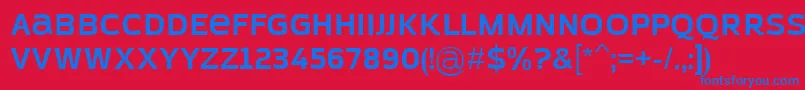 Шрифт AzoftSansBold – синие шрифты на красном фоне