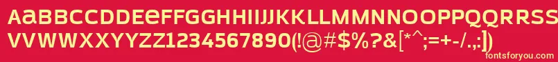 AzoftSansBold Font – Yellow Fonts on Red Background