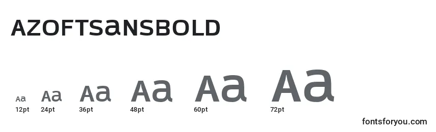 Размеры шрифта AzoftSansBold