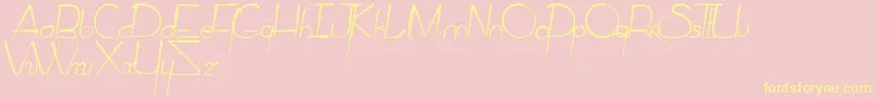CirusQamtumSolace Font – Yellow Fonts on Pink Background