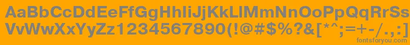 PragmaticacttBold Font – Gray Fonts on Orange Background