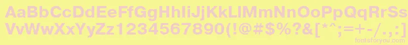 PragmaticacttBold Font – Pink Fonts on Yellow Background