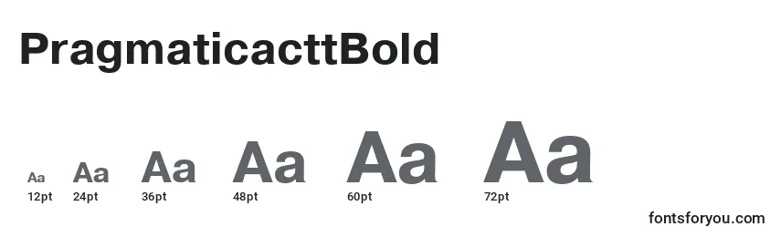 Размеры шрифта PragmaticacttBold