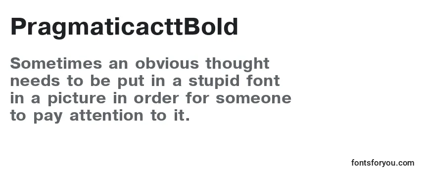 PragmaticacttBold Font