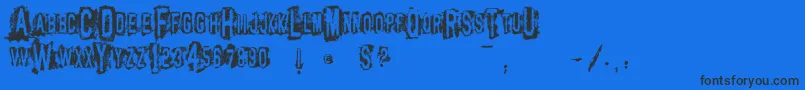 VtksControl Font – Black Fonts on Blue Background