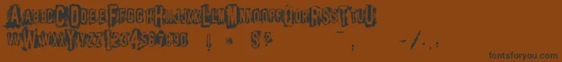 VtksControl Font – Black Fonts on Brown Background