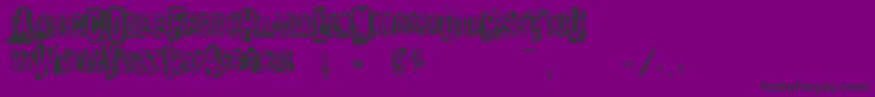 VtksControl Font – Black Fonts on Purple Background