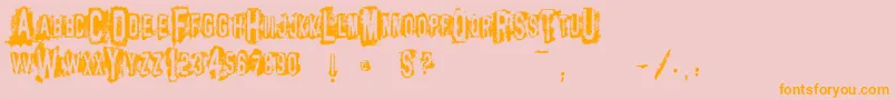 VtksControl Font – Orange Fonts on Pink Background