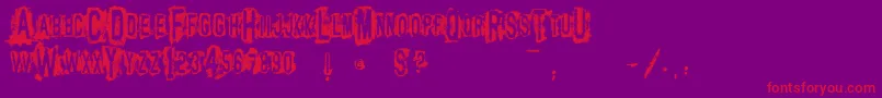 VtksControl Font – Red Fonts on Purple Background