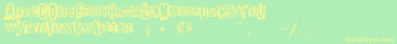 VtksControl Font – Yellow Fonts on Green Background