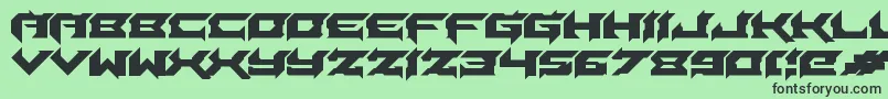 Laceration Font – Black Fonts on Green Background