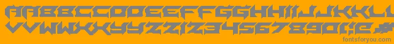 Laceration Font – Gray Fonts on Orange Background