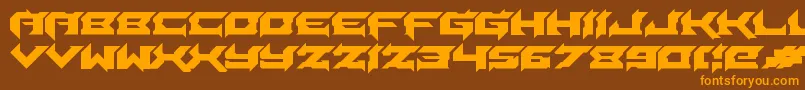 Weitere Informationen zur Laceration-Schriftart Laceration-Schriftart – Orangefarbene Schriften auf braunem Hintergrund