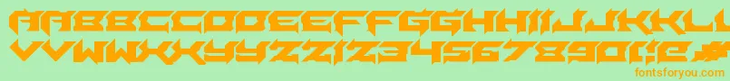 Laceration Font – Orange Fonts on Green Background