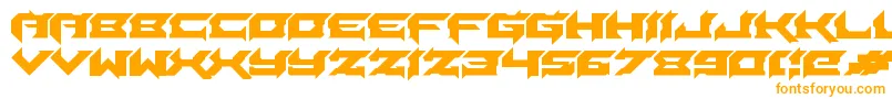 Laceration Font – Orange Fonts on White Background