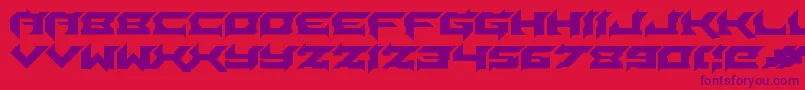 Laceration Font – Purple Fonts on Red Background