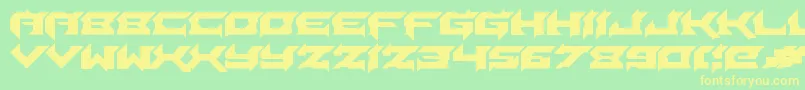 Laceration Font – Yellow Fonts on Green Background