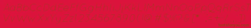fuente QuicksandLightOblique – Fuentes Marrones Sobre Fondo Rojo