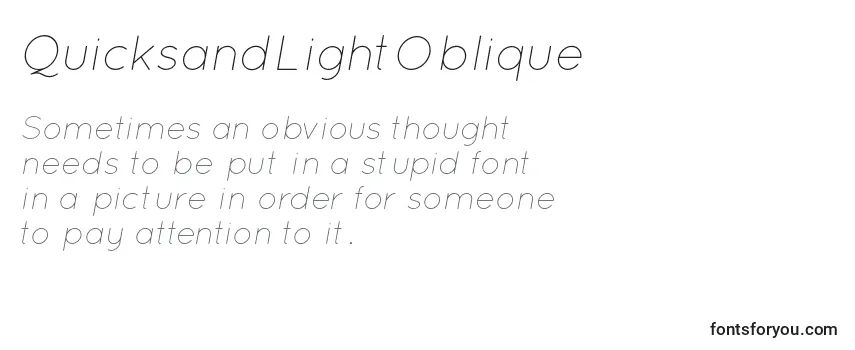 QuicksandLightOblique Font