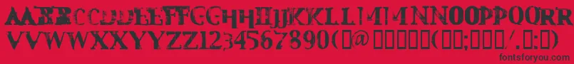 Mest Font – Black Fonts on Red Background