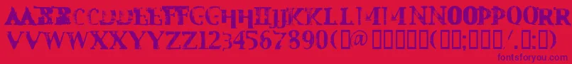 Mest Font – Purple Fonts on Red Background