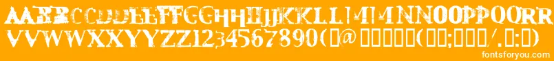 Mest Font – White Fonts on Orange Background