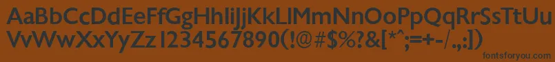 ChantillyserialMediumRegular Font – Black Fonts on Brown Background