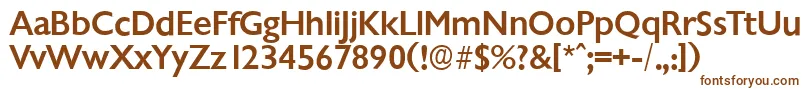 Шрифт ChantillyserialMediumRegular – коричневые шрифты на белом фоне