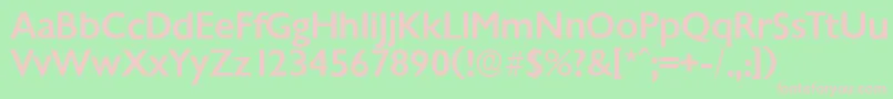 フォントChantillyserialMediumRegular – 緑の背景にピンクのフォント