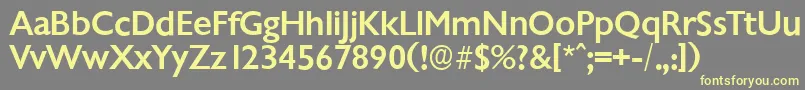 ChantillyserialMediumRegular Font – Yellow Fonts on Gray Background