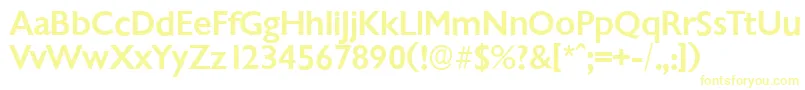 Шрифт ChantillyserialMediumRegular – жёлтые шрифты