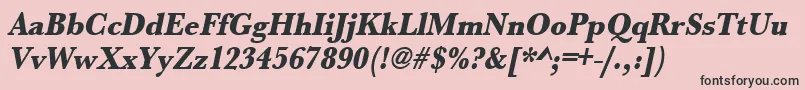 UrwbaskertextbolextnarOblique Font – Black Fonts on Pink Background