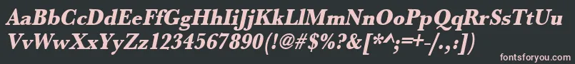 UrwbaskertextbolextnarOblique Font – Pink Fonts on Black Background