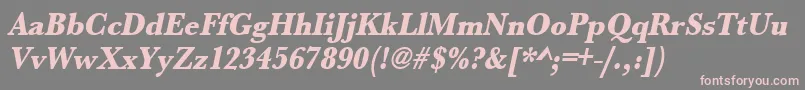 UrwbaskertextbolextnarOblique Font – Pink Fonts on Gray Background