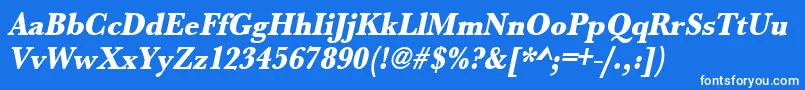 UrwbaskertextbolextnarOblique Font – White Fonts on Blue Background