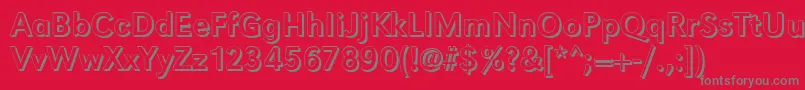 フォントGroteskshRegular – 赤い背景に灰色の文字