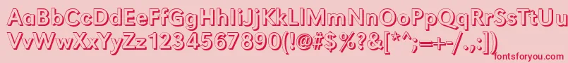 GroteskshRegular Font – Red Fonts on Pink Background