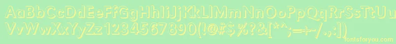 GroteskshRegular Font – Yellow Fonts on Green Background