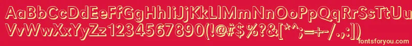GroteskshRegular Font – Yellow Fonts on Red Background