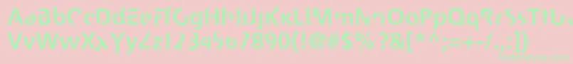 Josephin Font – Green Fonts on Pink Background