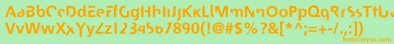 Josephin Font – Orange Fonts on Green Background