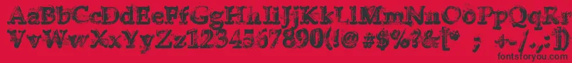 fuente YukonGold – Fuentes Negras Sobre Fondo Rojo
