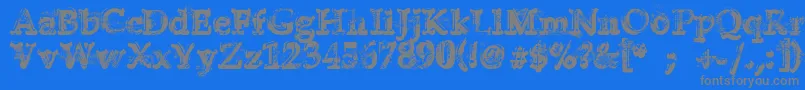 YukonGold Font – Gray Fonts on Blue Background