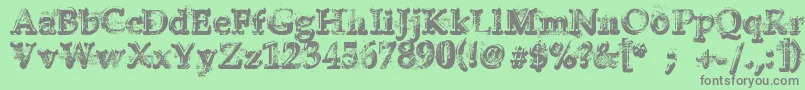 YukonGold Font – Gray Fonts on Green Background