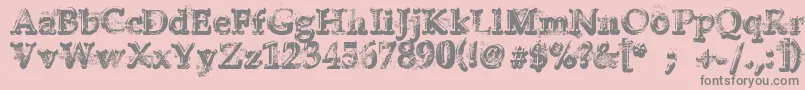 YukonGold-Schriftart – Graue Schriften auf rosa Hintergrund