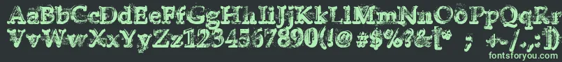 YukonGold Font – Green Fonts on Black Background